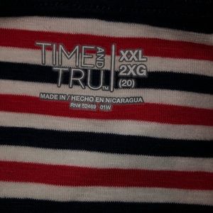 Red white and blue striped shirt